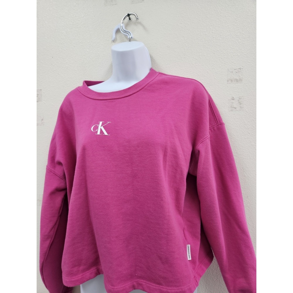 Calvin Klein Hot Pink Long Sleeve Pullover Large